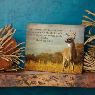 Habakkuk 3:18 Inspirational Fotoplatte