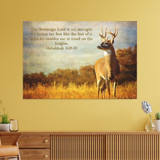 Habakkuk 3:18 Inspirational Leinwanddruck (Insitu (Wohnzimmer))