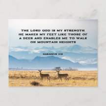 Habakkuk 3:19 Bibel Verse Deer and Mountains