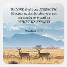 Habakkuk 3:19 Bibel Verse Deer and Mountains