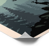 Habakkuk 3:19 Bibel Verse Deer on Mountain Poster (Ecke)