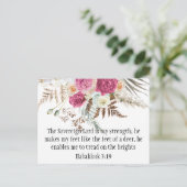 Habakkuk 3:19 Bibelverse Motivierend Postkarte (Stehend Vorderseite)