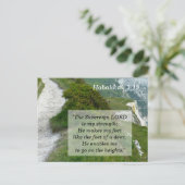 Habakkuk 3 19 Scripture Memory Card Postkarte (Stehend Vorderseite)