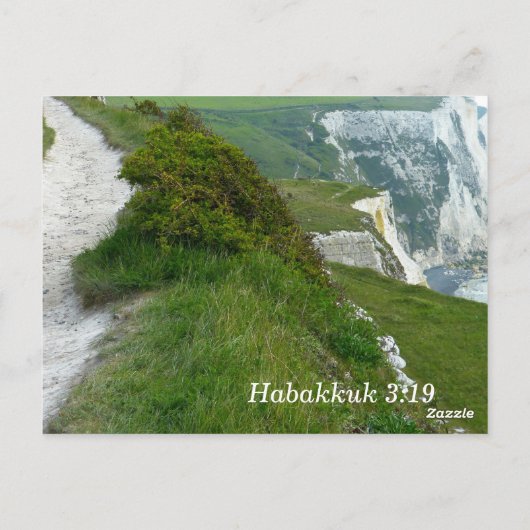 Habakkuk 3 19 Scripture Memory Card Postkarte (Rückseite)