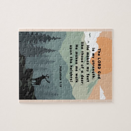 Habakkuk 3:19 Spaziergang auf dem Heights Bibel Ve Puzzle (Horizontal)