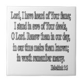 Habakkuk 3:2quadrat fliese (Vorderseite)