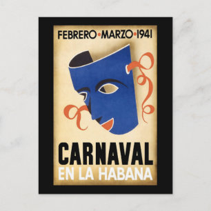 Habana Carnaval Havanna Karneval 1941 Postkarte