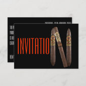 Habana Cigars Luxury Chic Einladung (Vorne/Hinten)