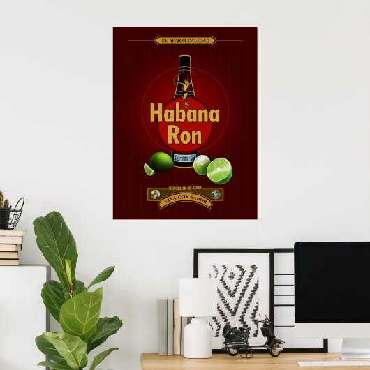 Habana Ron Poster (Heimbüro)