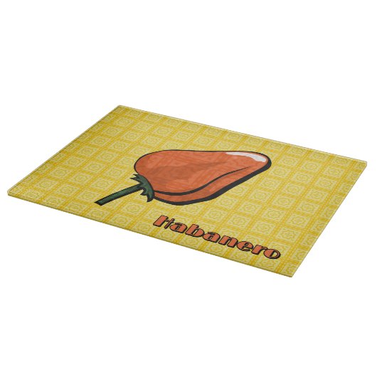Habanero Chili Pepper Cutting Board Schneidebrett (Ecke)