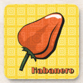 Habanero Chili Pepper Plastic Untersetzer (Vorderseite)