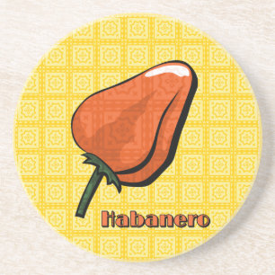 Habanero Chili Pepper Sandstone Untersetzer