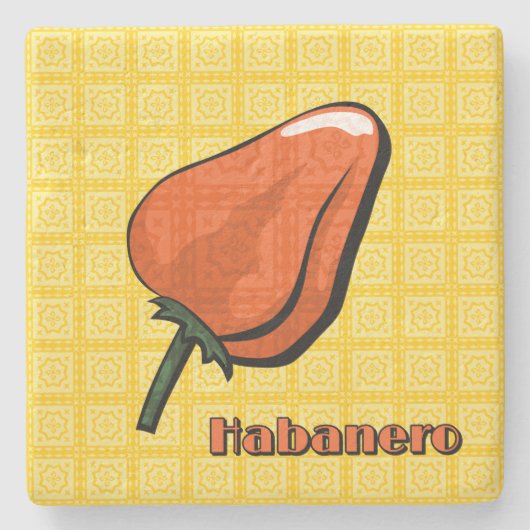 Habanero Chili Pepper Stone Untersetzer (Vorderseite)