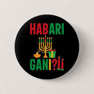Habari Gani Kwanzaa African American Harvest Festi Button