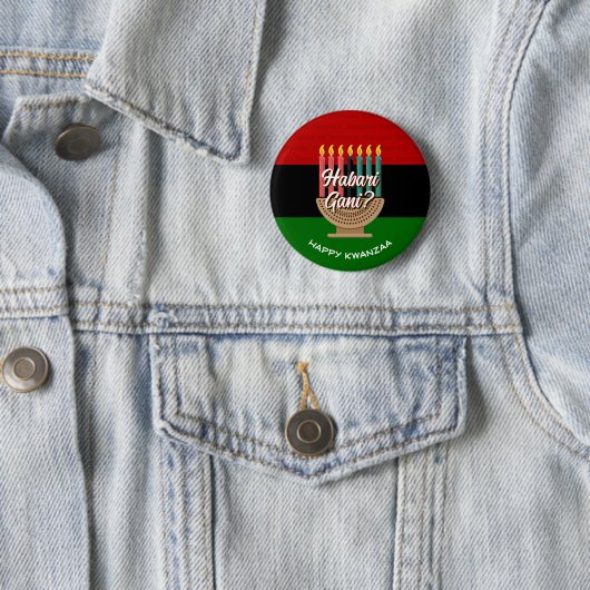 HABARI GANI Kwanzaa Button (Beispiel)