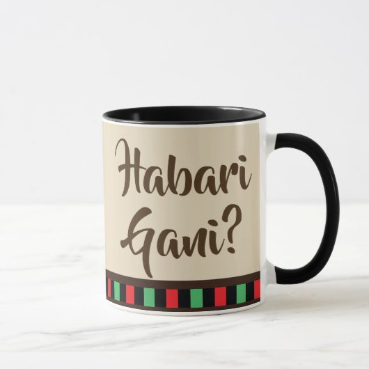 Habari Gani - Kwanzaa-Einzelteile | Tasse (Rechts)