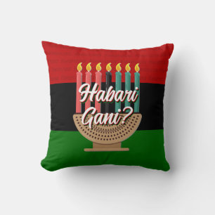 HABARI GANI Kwanzaa Kissen