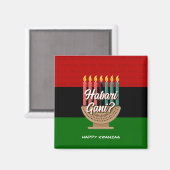 HABARI GANI Kwanzaa Magnet (Vorderseite/Rückseite)
