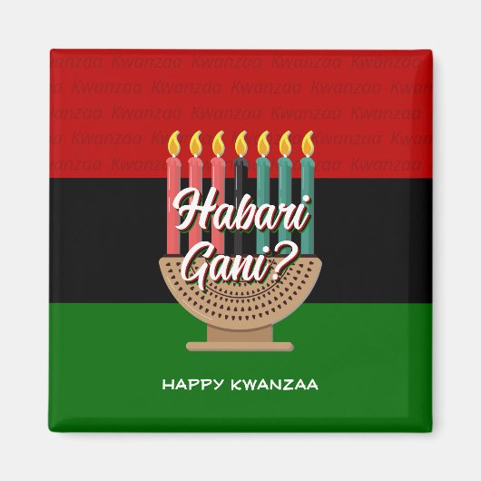 HABARI GANI Kwanzaa Magnet (Vorne)