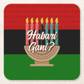 HABARI GANI Kwanzaa Rechteckiger Pappuntersetzer (Vorderseite)