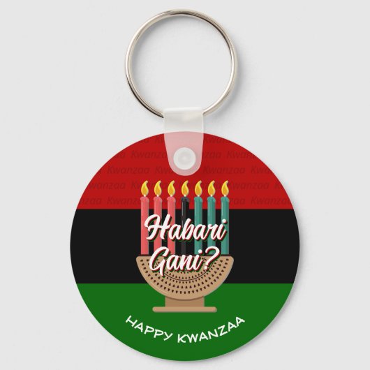 HABARI GANI Kwanzaa Schlüsselanhänger (Vorderseite)