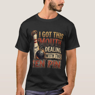 Habe diesen Mund, der mit einem Ten-Pin-League-Tea T-Shirt