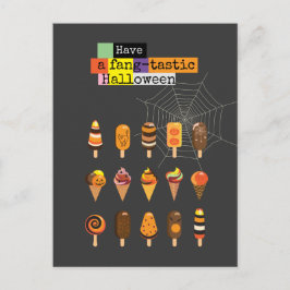 "Habe ein fang-tastisches" Halloween-Eiskremsereig Postkarte