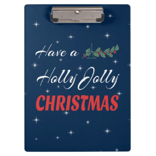 Habe ein Holly Jolly Weihnachten Klemmbrett