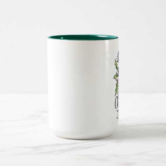 Habe ein Holly Jolly Weihnachten Zweifarbige Tasse (Mittel)