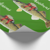 "Habe ein Jolly Walleye Weihnachten!" Geschenkpapier (Ecke)