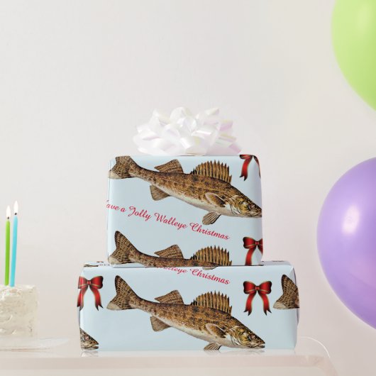 "Habe ein Jolly Walleye Weihnachten!" Geschenkpapier (Partygeschenke)