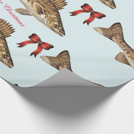 "Habe ein Jolly Walleye Weihnachten!" Geschenkpapier (Ecke)