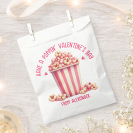 Habe ein Poppeln Valentinstag Pink Popcorn Herz Geschenktütchen
