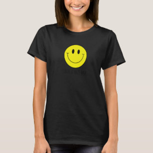 Habe ein schönes, gelbes Lächeln Gesicht lächelnd T-Shirt