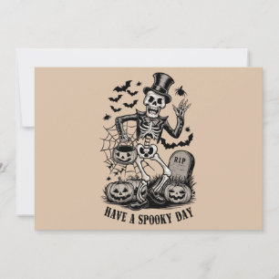 Habe ein tolles Halloween-Skelett Einladung