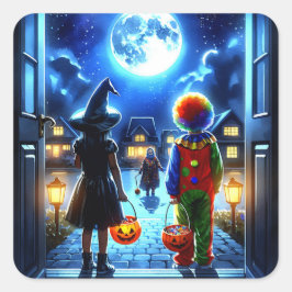 Habe ein unheimliches Halloween Quadratischer Aufkleber