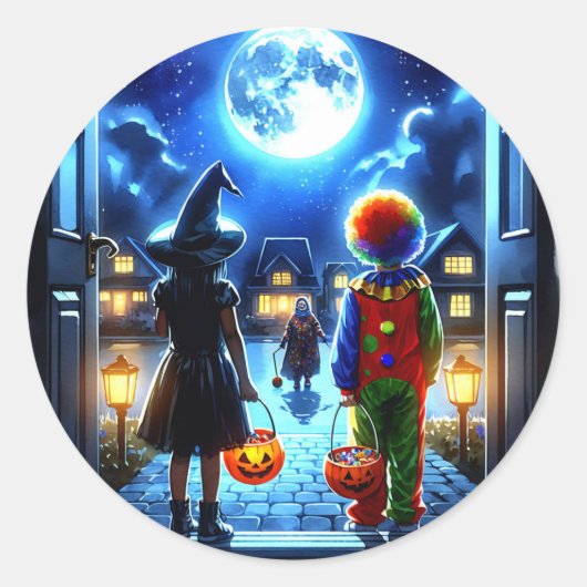 Habe ein unheimliches Halloween Runder Aufkleber (Vorderseite)