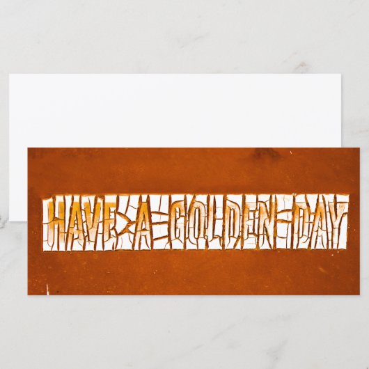 "Habe einen goldenen Tag" Rustikale Peeling (Vorne/Hinten)