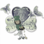 "Habe einen schönen St. Patrick's Day" Kobold  Aufkleber (Vorderseite)
