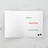 Habe einen schönen Weihnachtsurlaub vom Hund Karte (Innenseite)