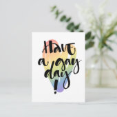 Habe einen Schwulentag Postkarte (Stehend Vorderseite)