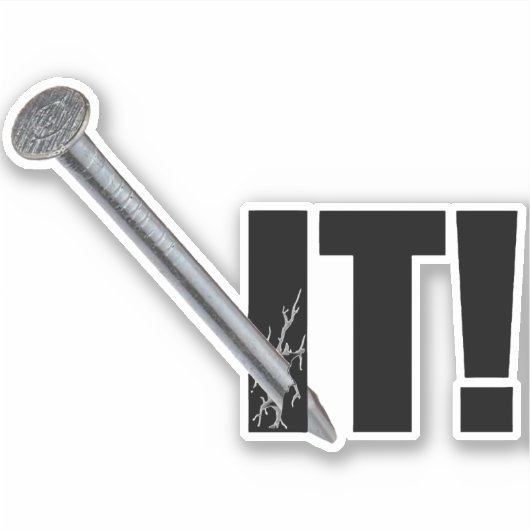 HABE ES GESCHAFFEN! Schwarz Aufkleber (Vorderseite)