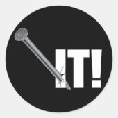 HABE ES GESCHAFFEN! Schwarz Runder Aufkleber (Vorderseite)