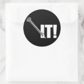 HABE ES GESCHAFFEN! Schwarz Runder Aufkleber (Tasche)