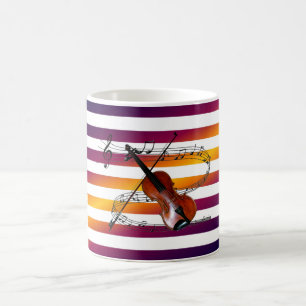 Habe Geige ~ Werde Reisen ~Musikalische Streifen ~ Kaffeetasse