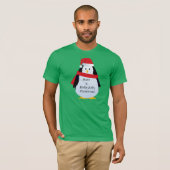 "Habe Holly Jolly Weihnachten" Santa Penguin T Shi T-Shirt (Vorne ganz)