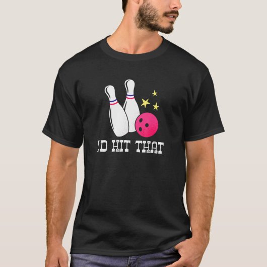Habe ich den Bowler Bowling Ball und das Button ge T-Shirt (Vorderseite)