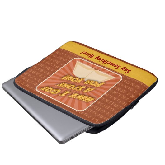 Habe ich dir eine Geschichte Got? Laptopschutzhülle (Vorne Knopf)