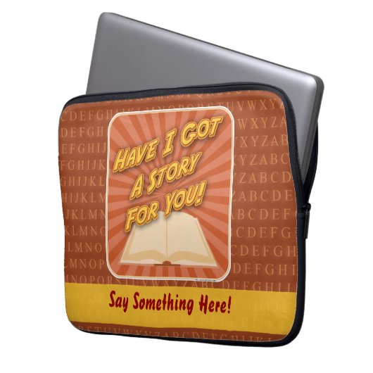 Habe ich dir eine Geschichte Got? Laptopschutzhülle (Vorderseite Links)