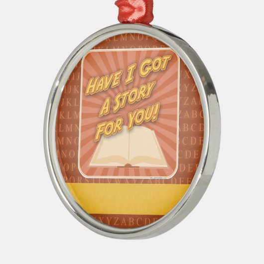 Habe ich dir eine Geschichte Got? Silbernes Ornament (Links)